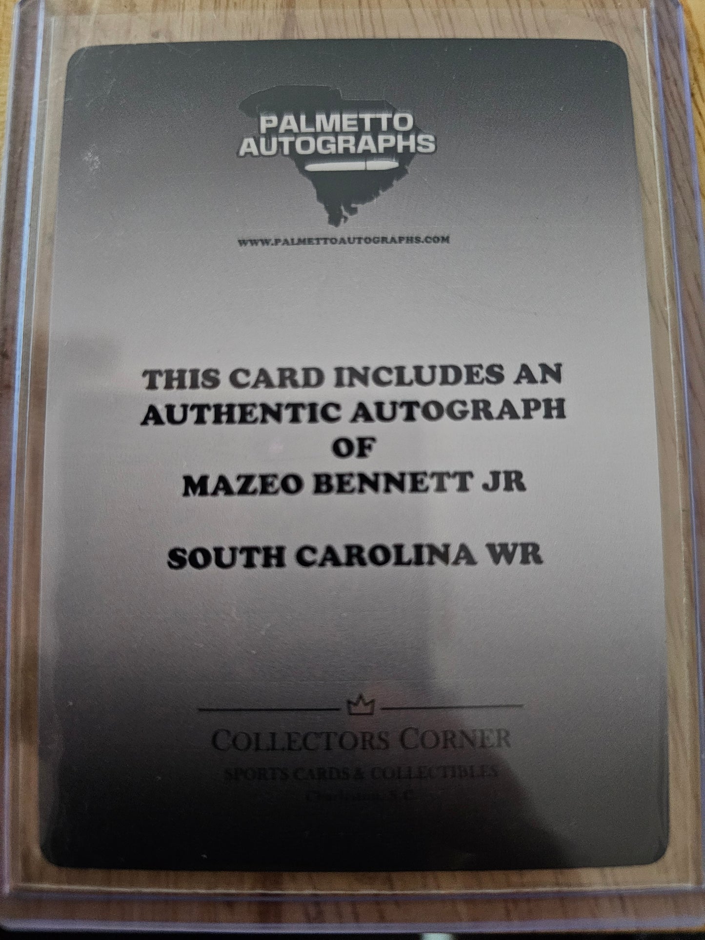 Mazeo Bennett Jr Signed PA Trading Card