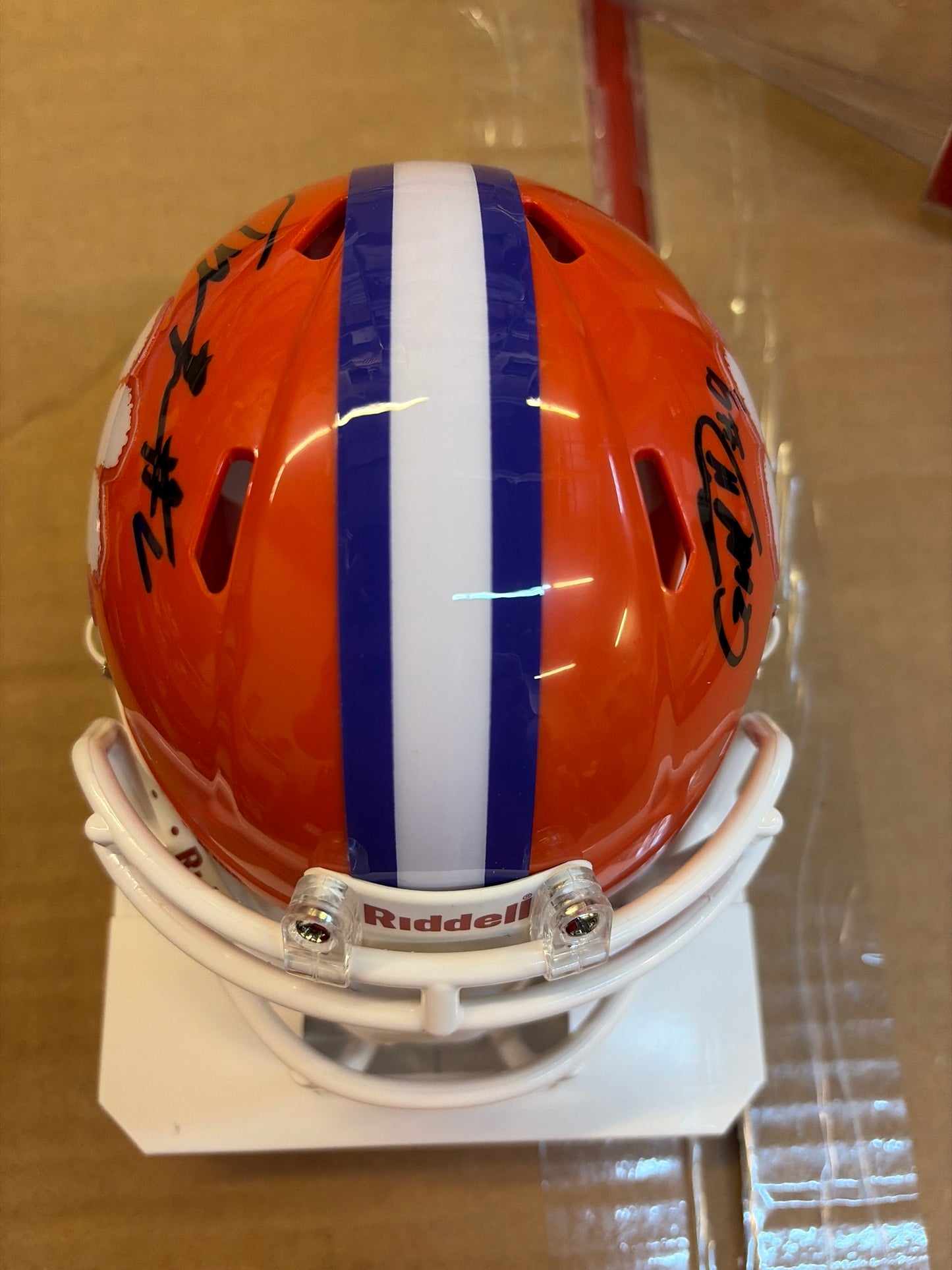 Tyler Brown and Gideon Davidson Autographed Mini Helmet