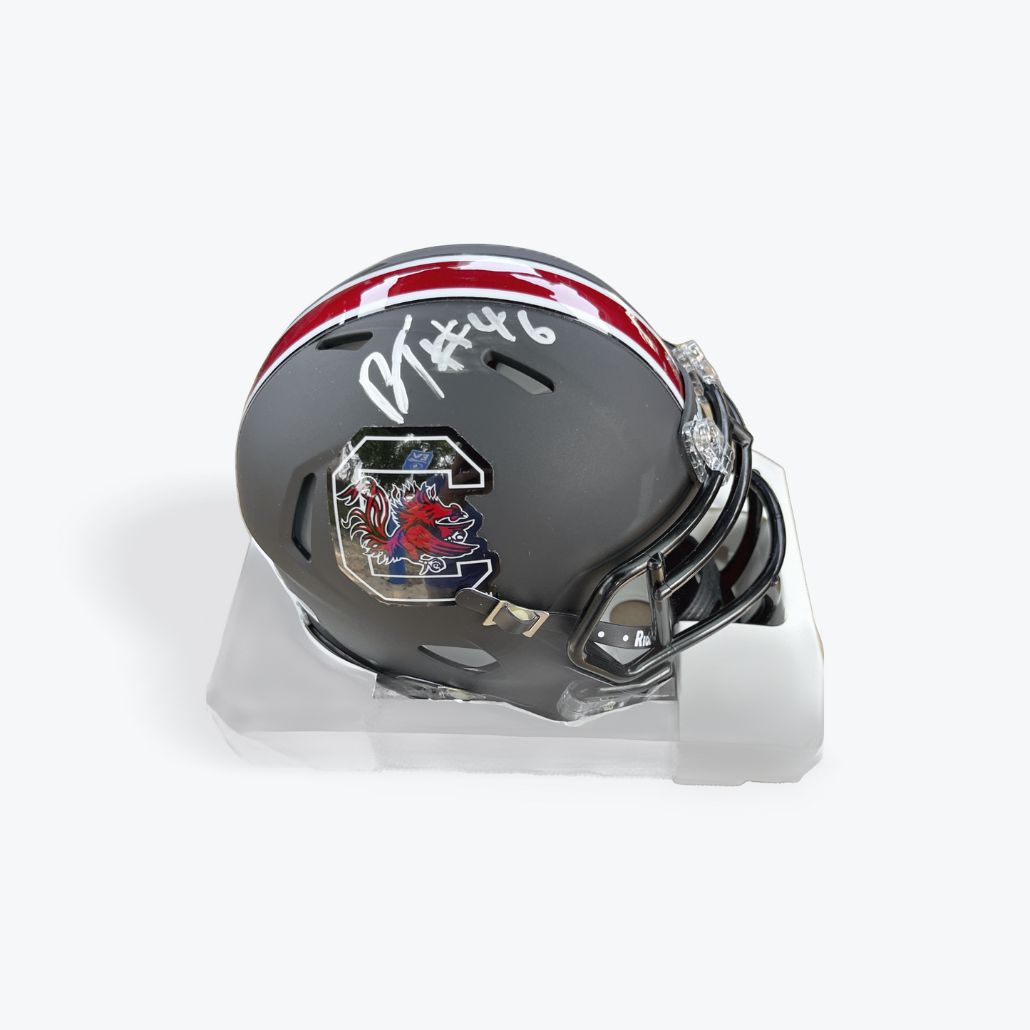 Bryan Thomas Jr. Autographed Mini Helmet - Black