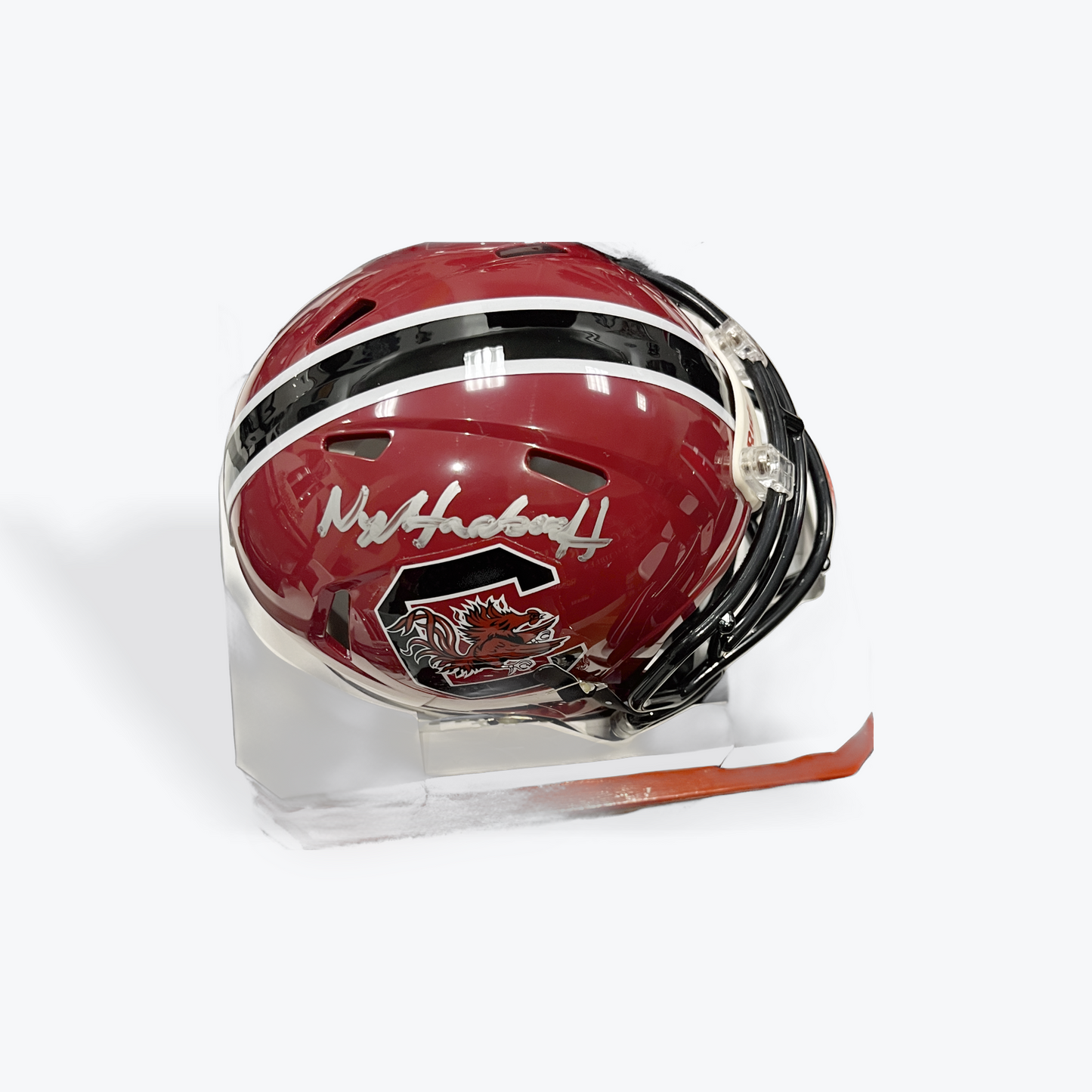 Nyck Harbor Autographed Mini Helmet (Garnet)