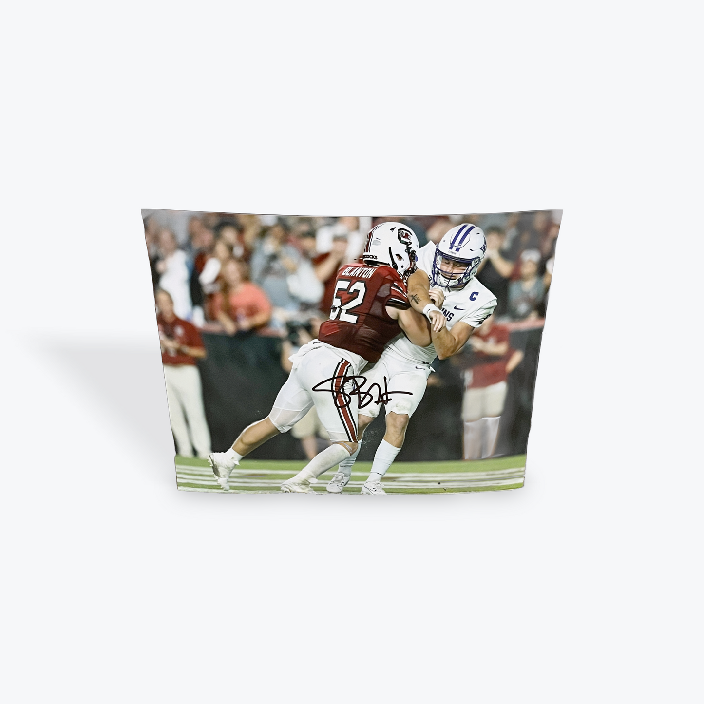 Stone Blanton Signed Action Photo vs Furman