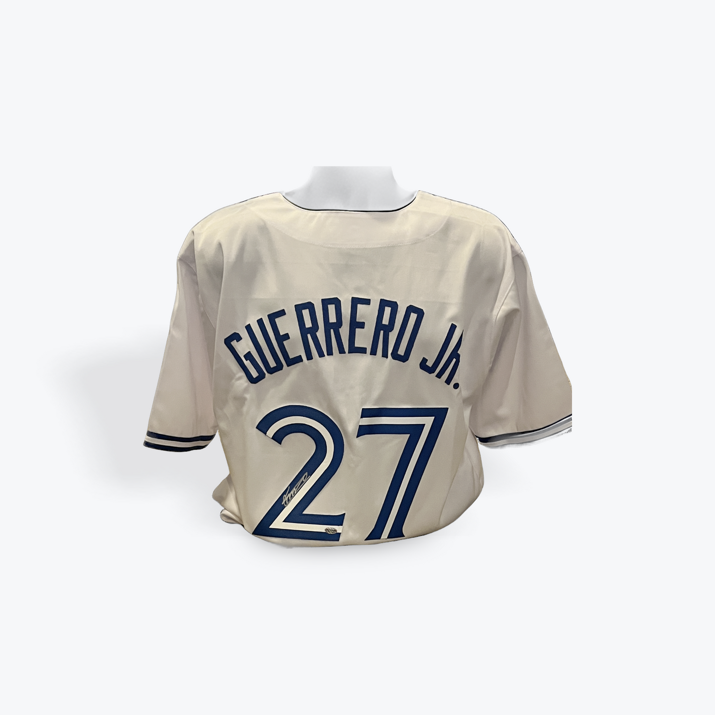 Vladimir Guerrero Jr Autographed Baseball Jersey - Leaf