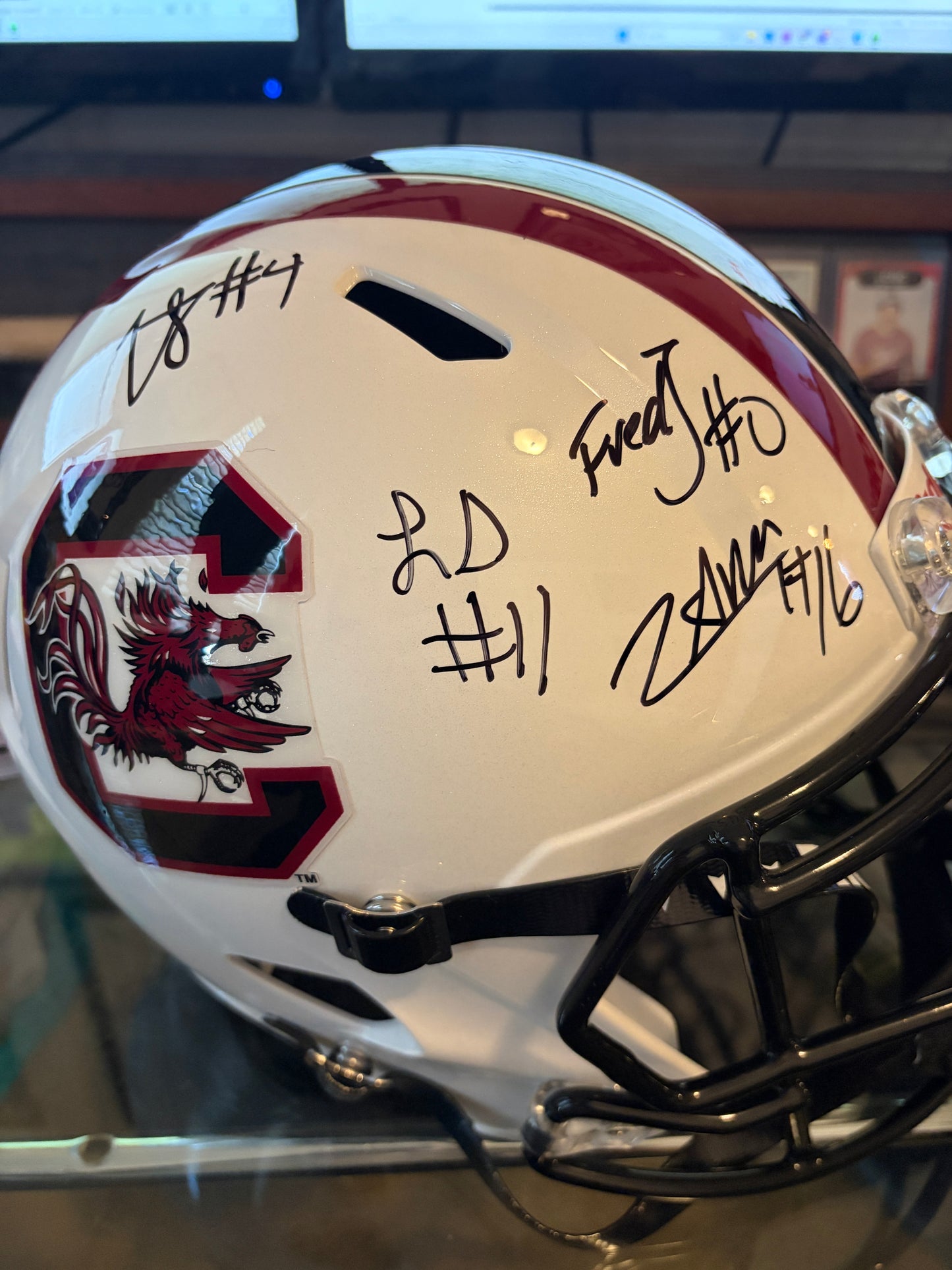 'Team' Signed Full-Size Helmet - 11 Players