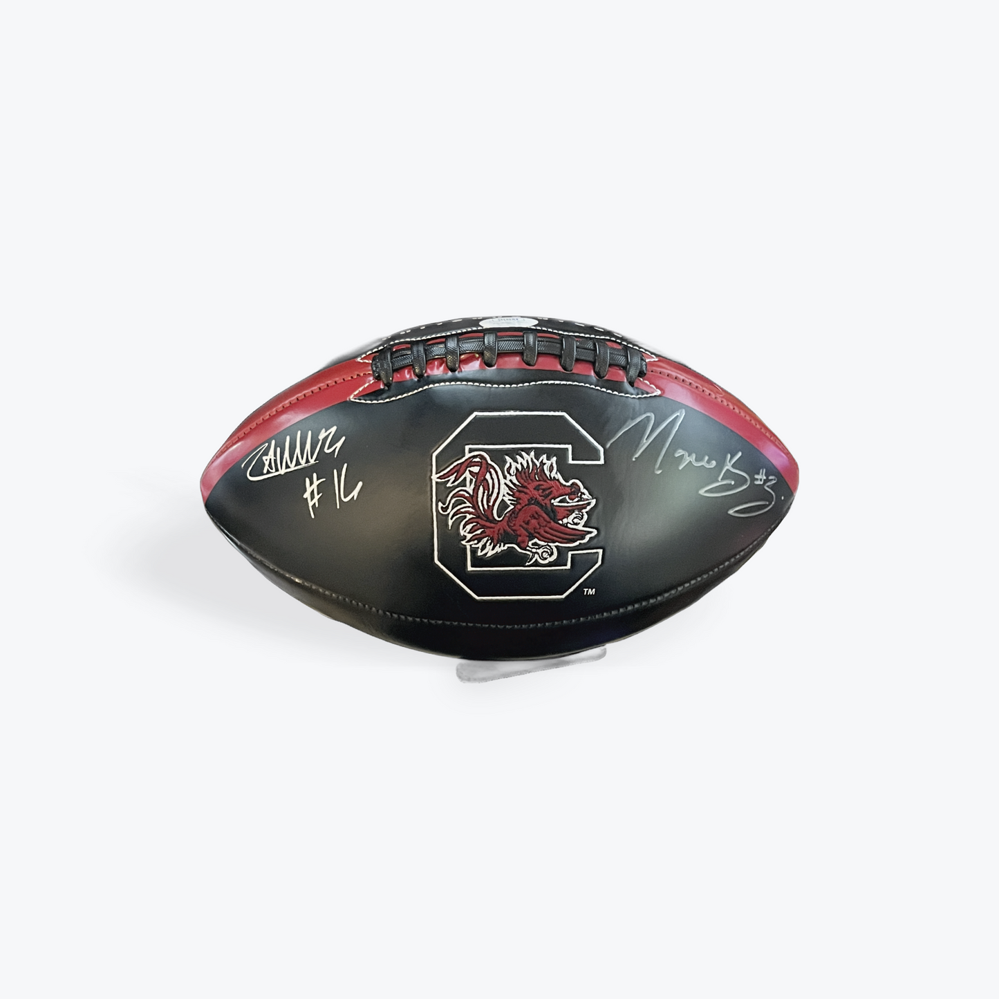 LaNorris Sellers/Mazeo Bennett Jr Dual-Signed Football