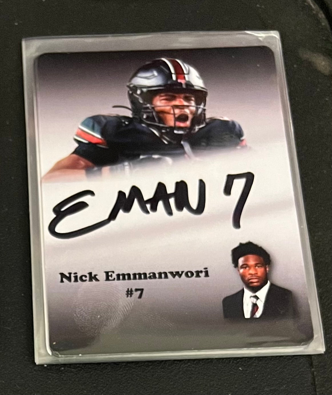 Nick Emmanwori Signed PA Trading Card #1