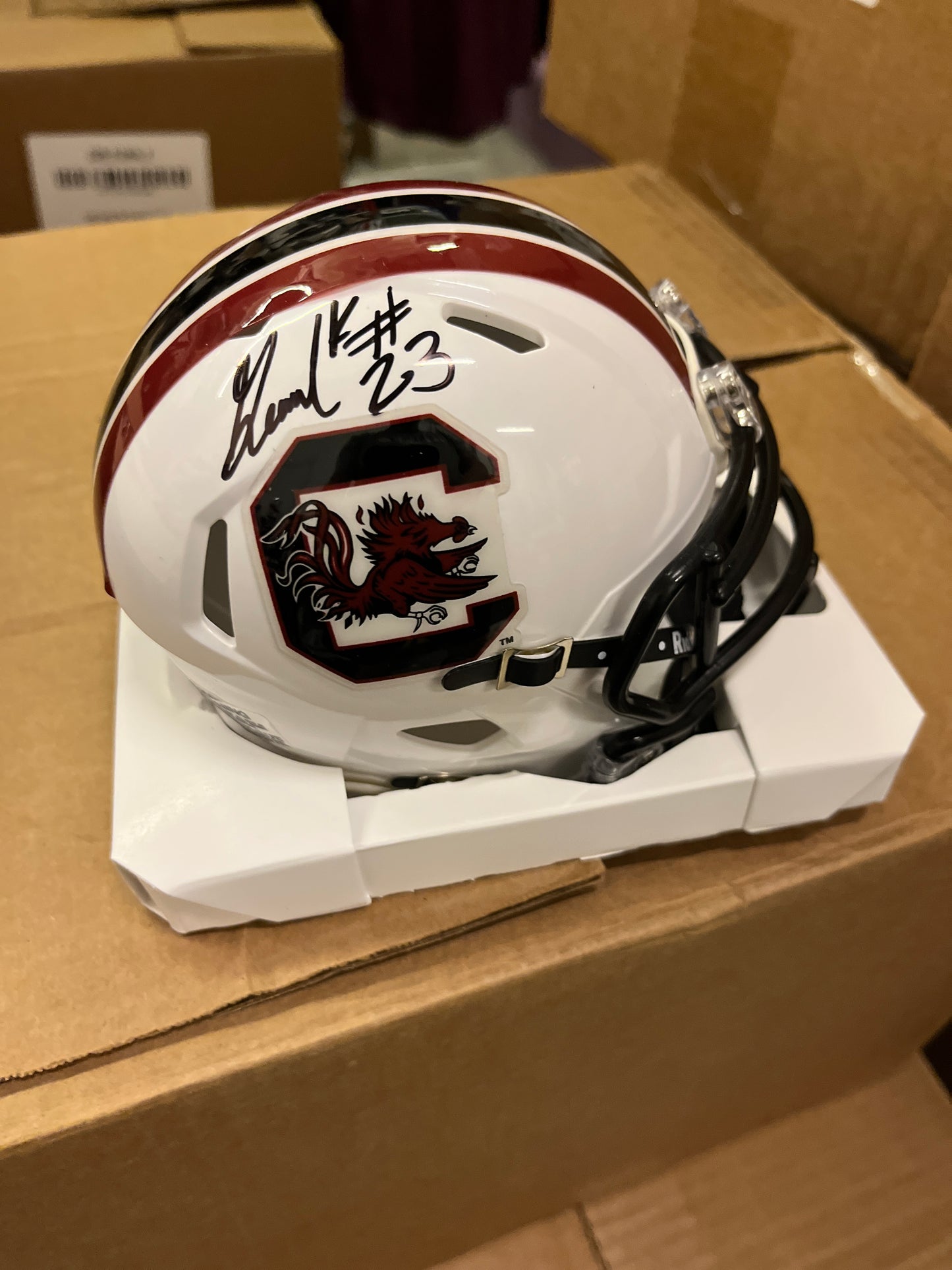 Gerald Kilgore Autographed Mini Helmet (White)