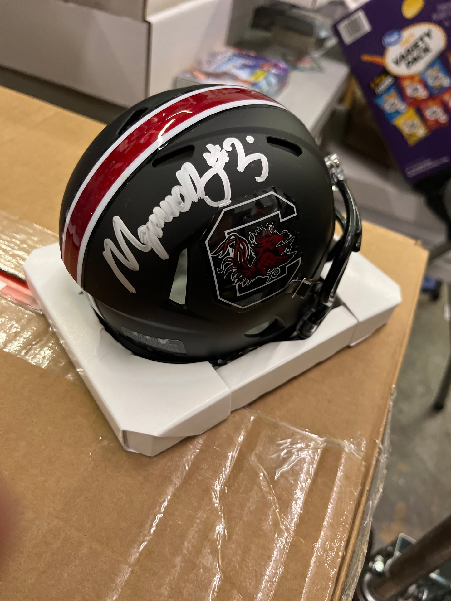 Mazeo Bennett Autographed Mini Helmet (Black)