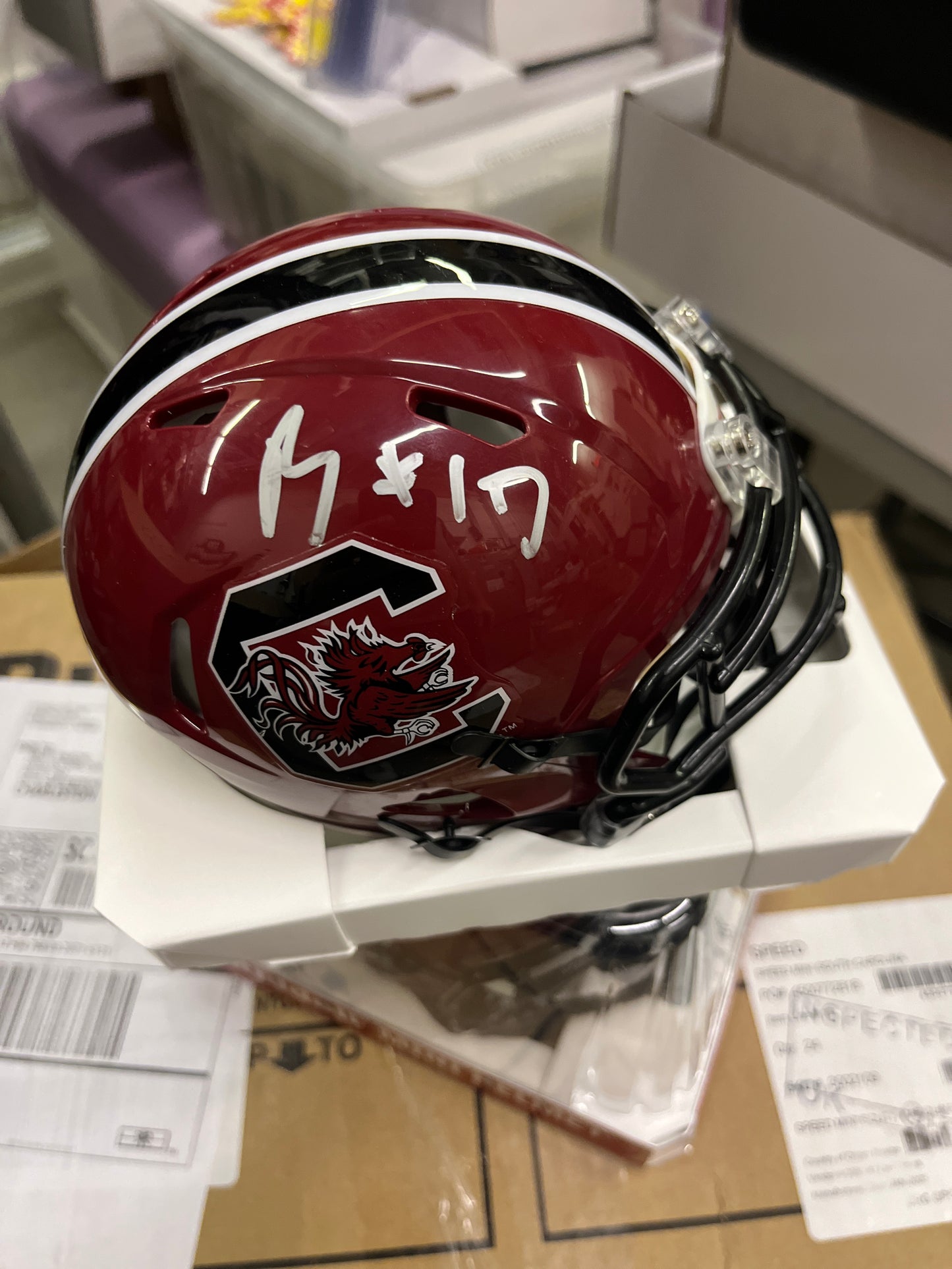 Jayden Sellers Autographed Mini Helmet (Garnet)