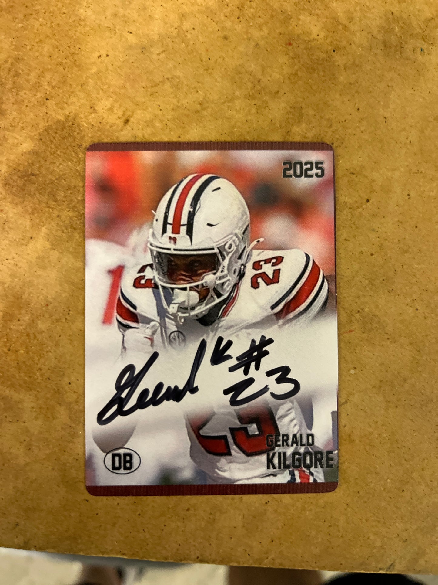 Gerald Kilgore Signed Custom Card