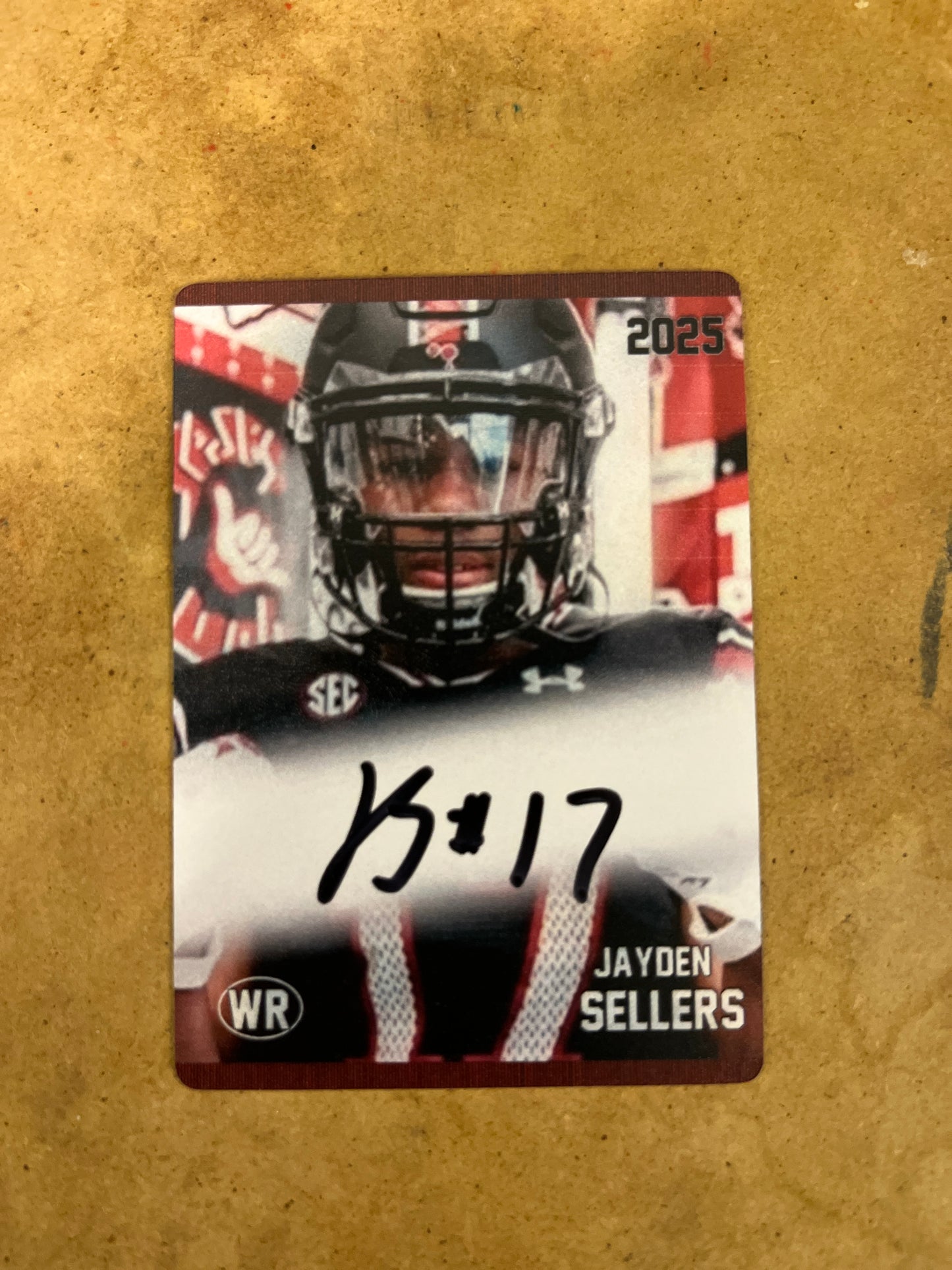 Jayden Sellers Signed Custom Card