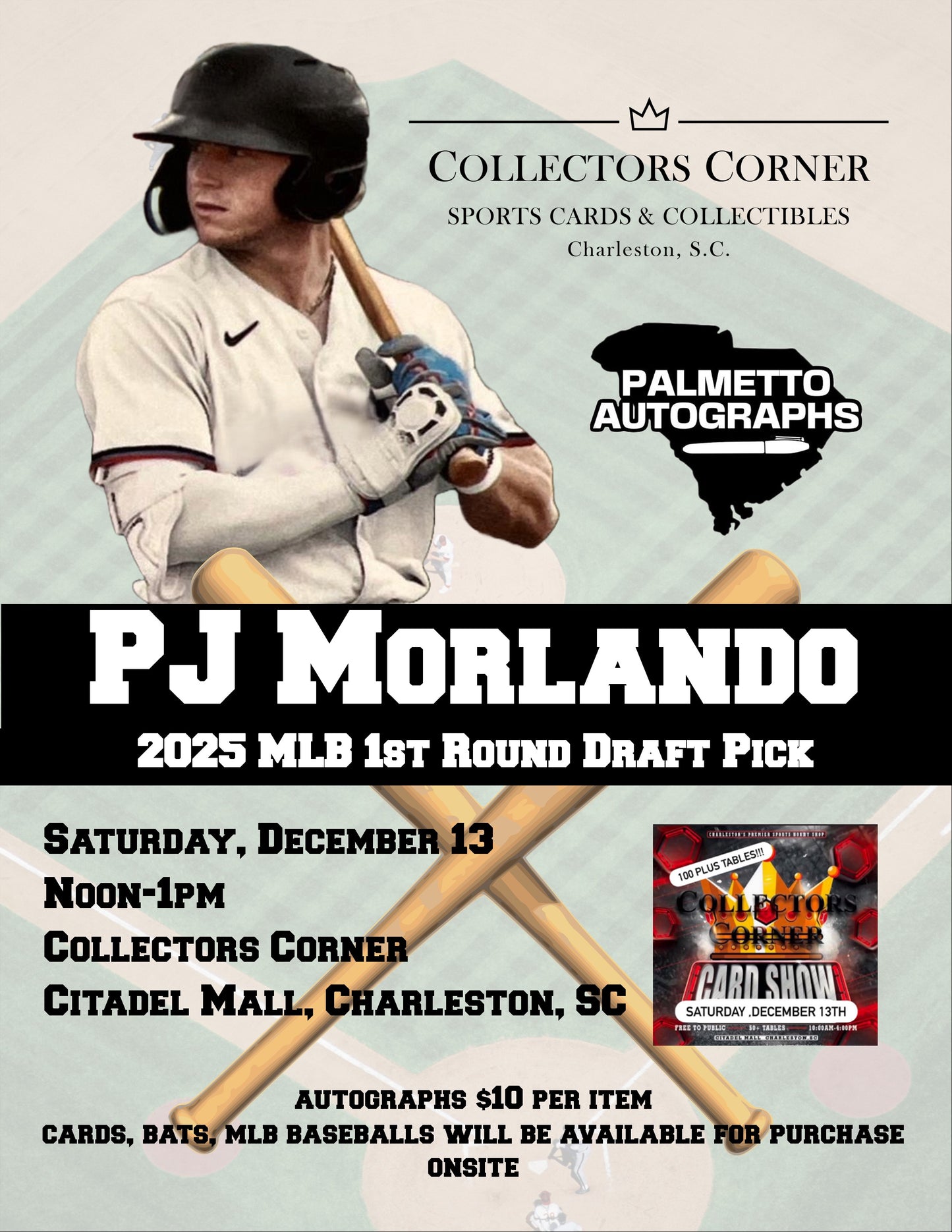 Pre-Order: IN PERSON PJ Morlando Autograph Ticket - Dec. 13 - Citadel Mall
