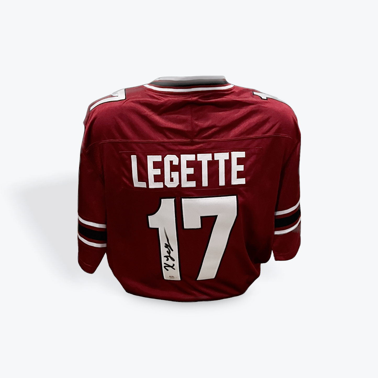 Xavier Legette Signed Custom Garnet Jersey w/PSA cert