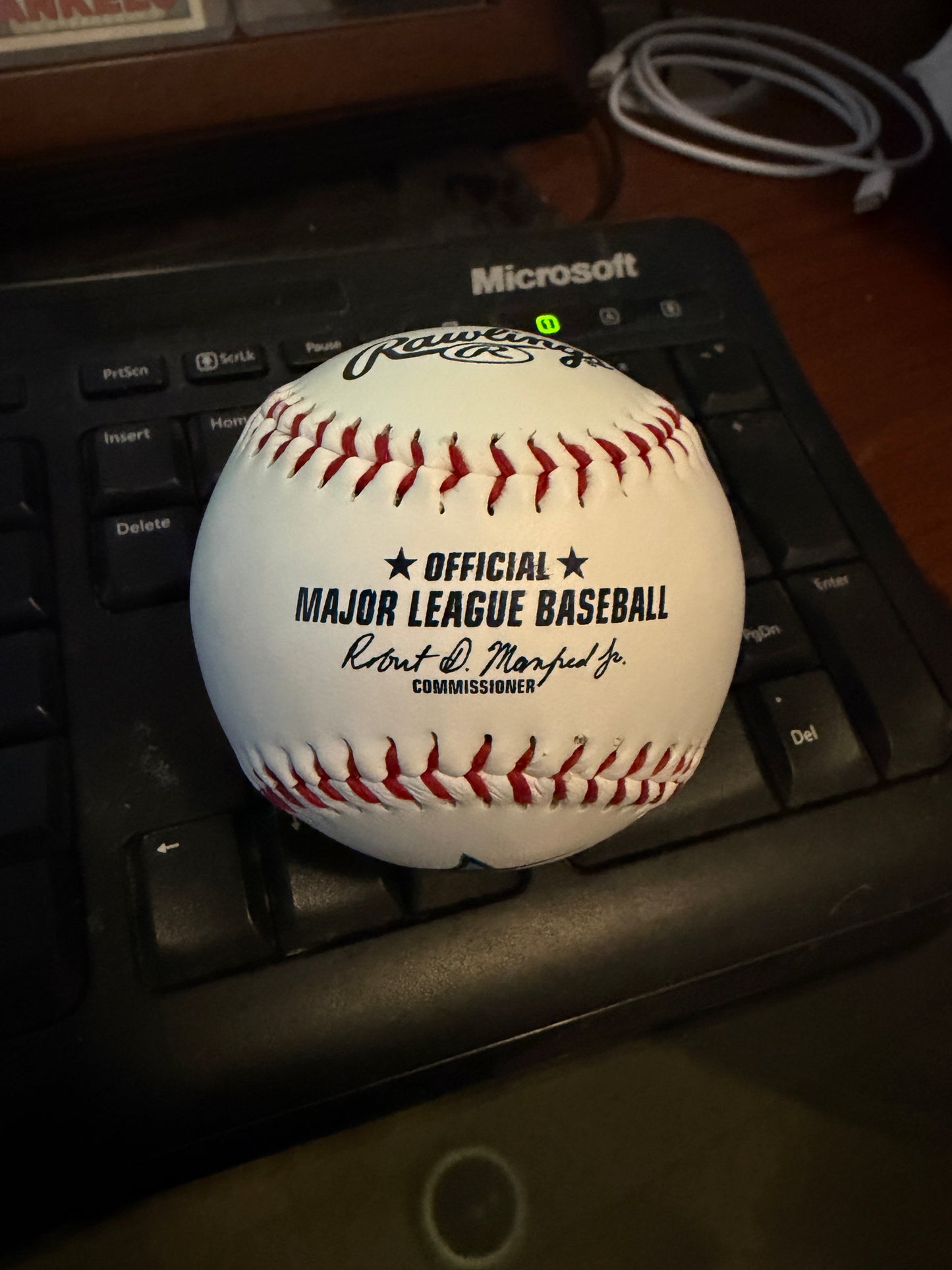 PJ Morlando Signed Marlins LOGO Baseball - Black Sharpie