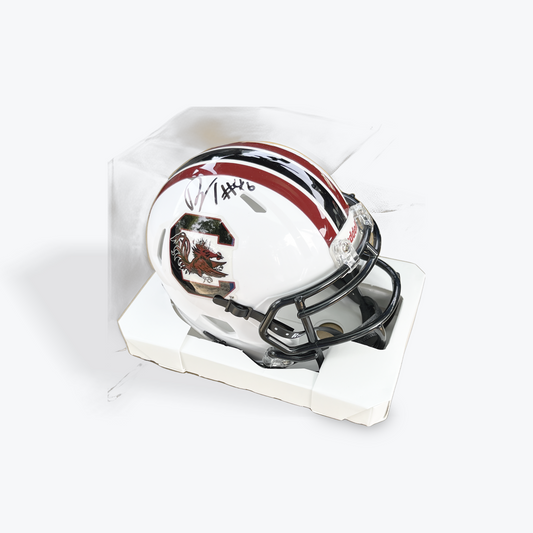 Bryan Thomas Jr. Autographed Mini Helmet - White