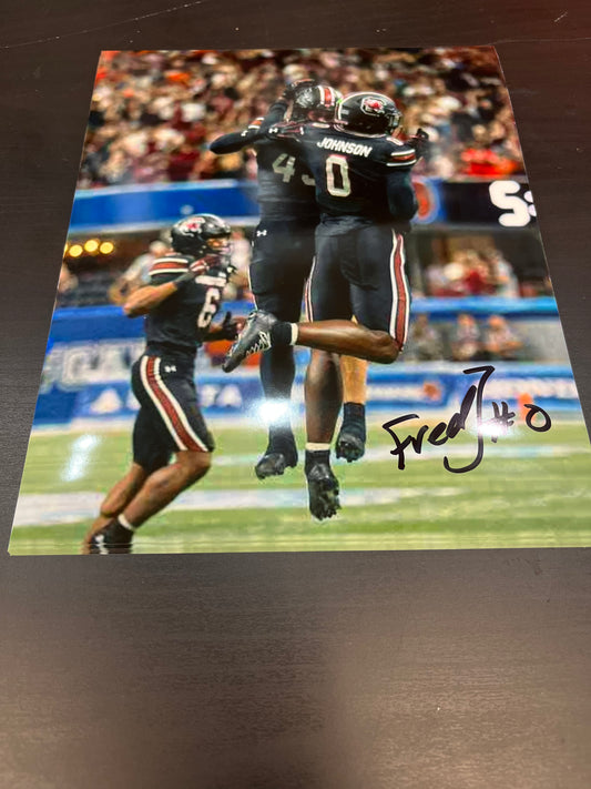 Fred Johnson Autographed Action Photo