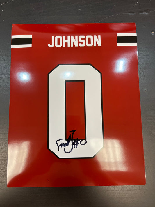 Fred Johnson Autographed Jersey Photo