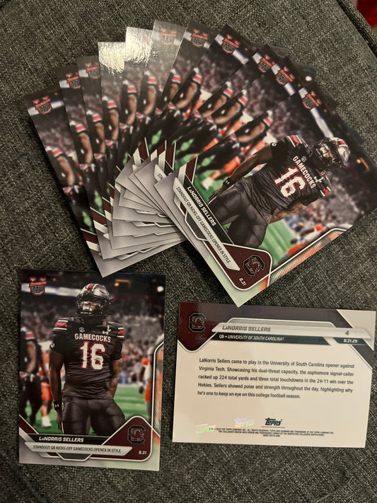 LaNorris Sellers - 2025-26 Bowman U NOW® Football - Card 4