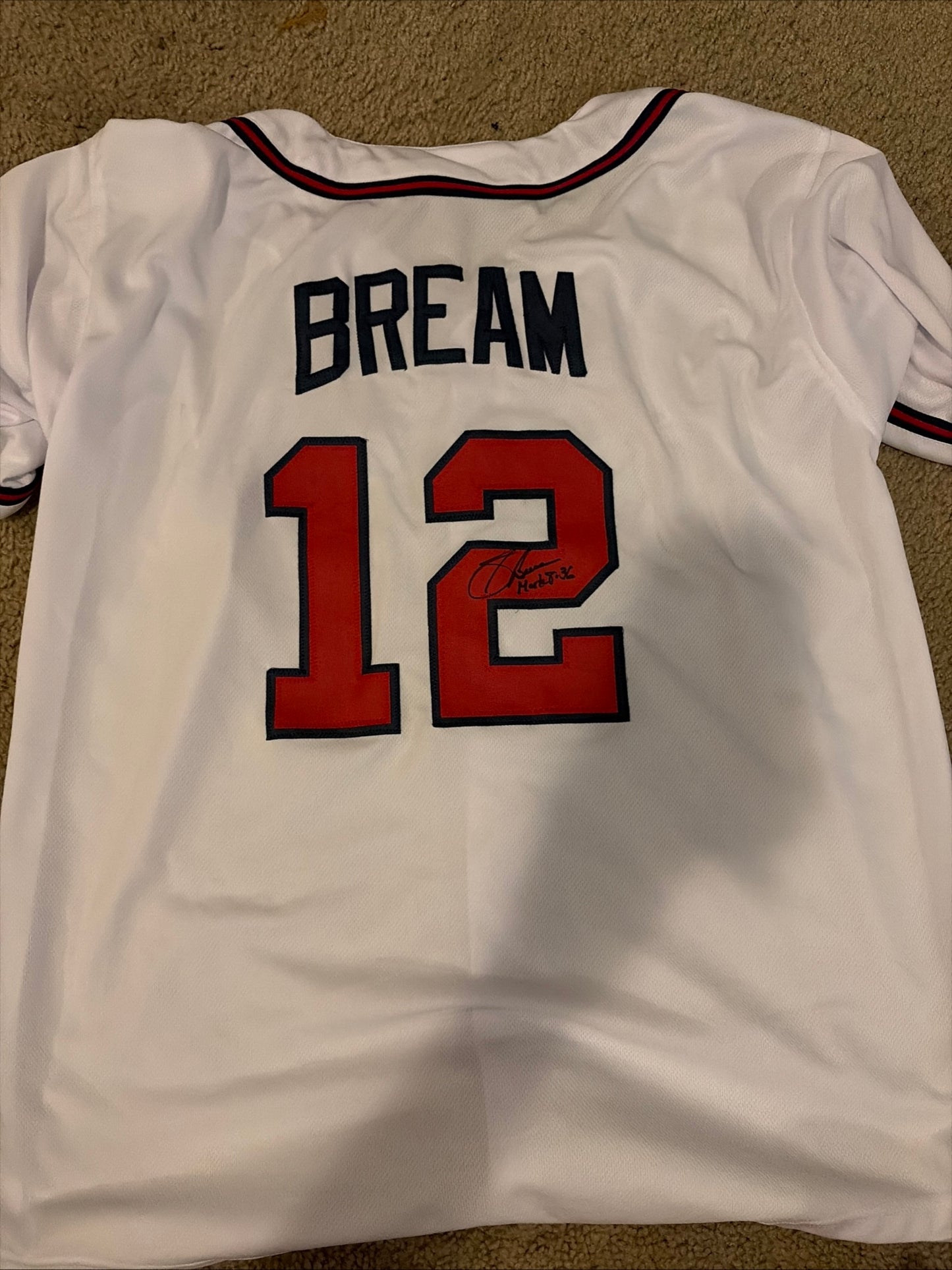 Atlanta Braves - Sid Bream Autographed Custom Jersey
