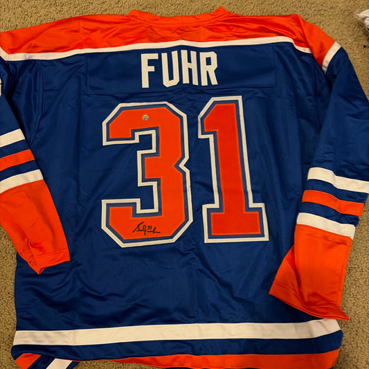 Edmonton Oilers - Grant Fuhr Autographed Custom Jersey