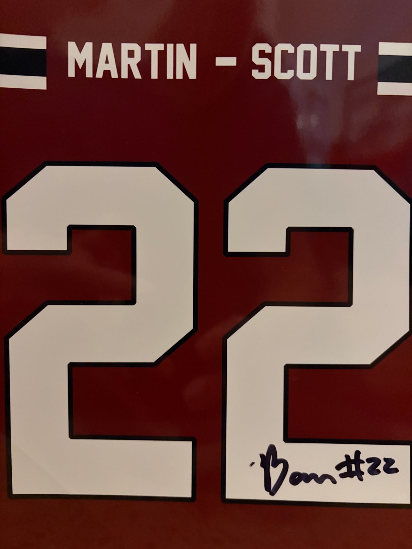 Bam Martin Scott Signed Jersey Photo