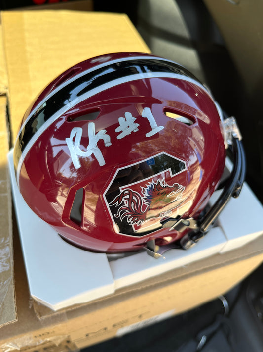 Rahsul Faison Autographed Mini Helmet - Garnet