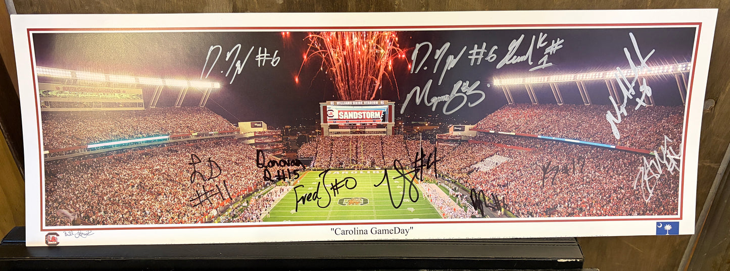 Gamecocks 'Team Signed' Panoramic - 12 Players