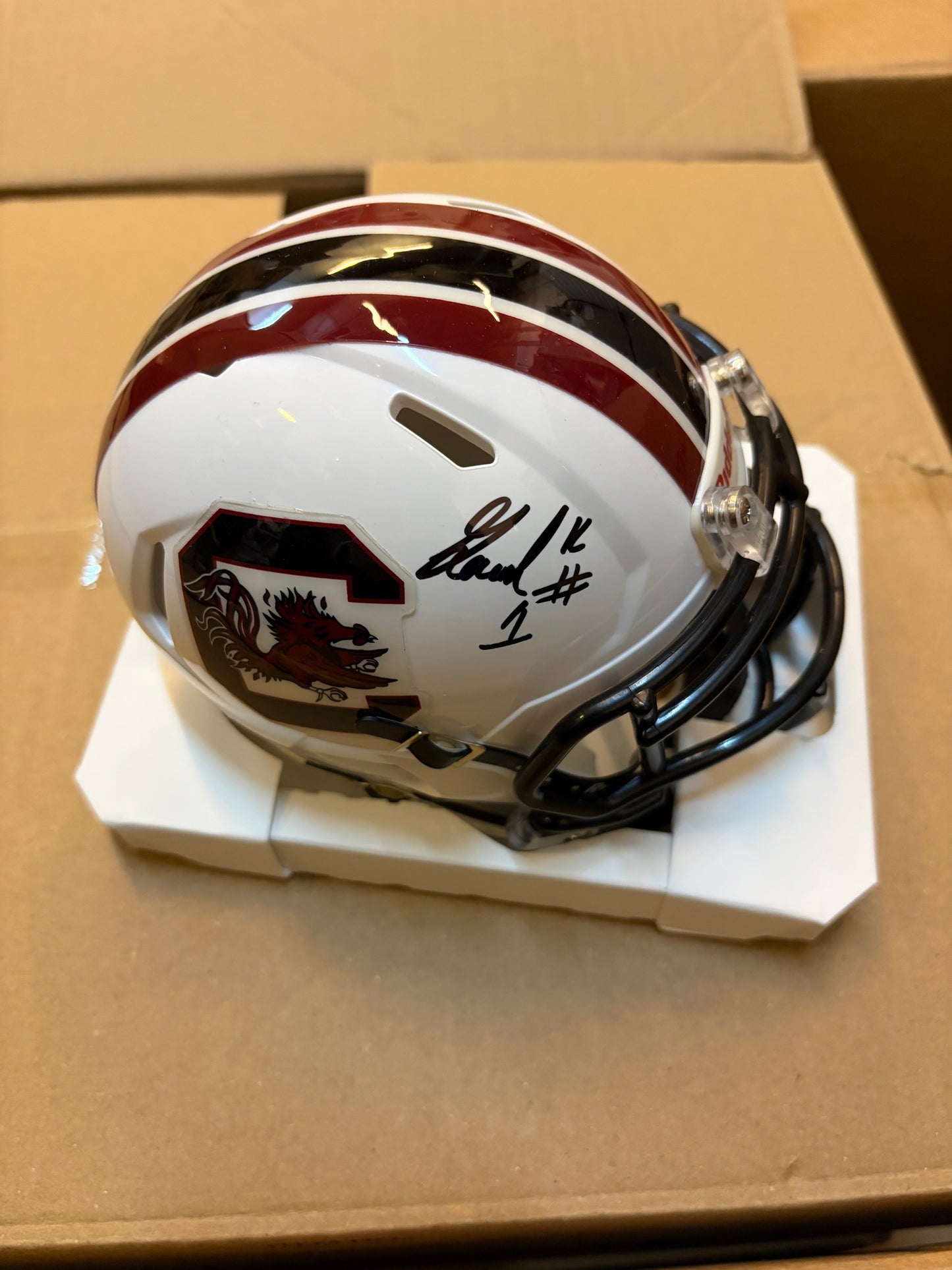 Gerald Kilgore Autographed Mini Helmet (White)