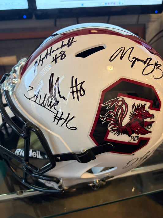 'Team' Signed Full-Size Helmet - 8 Players
