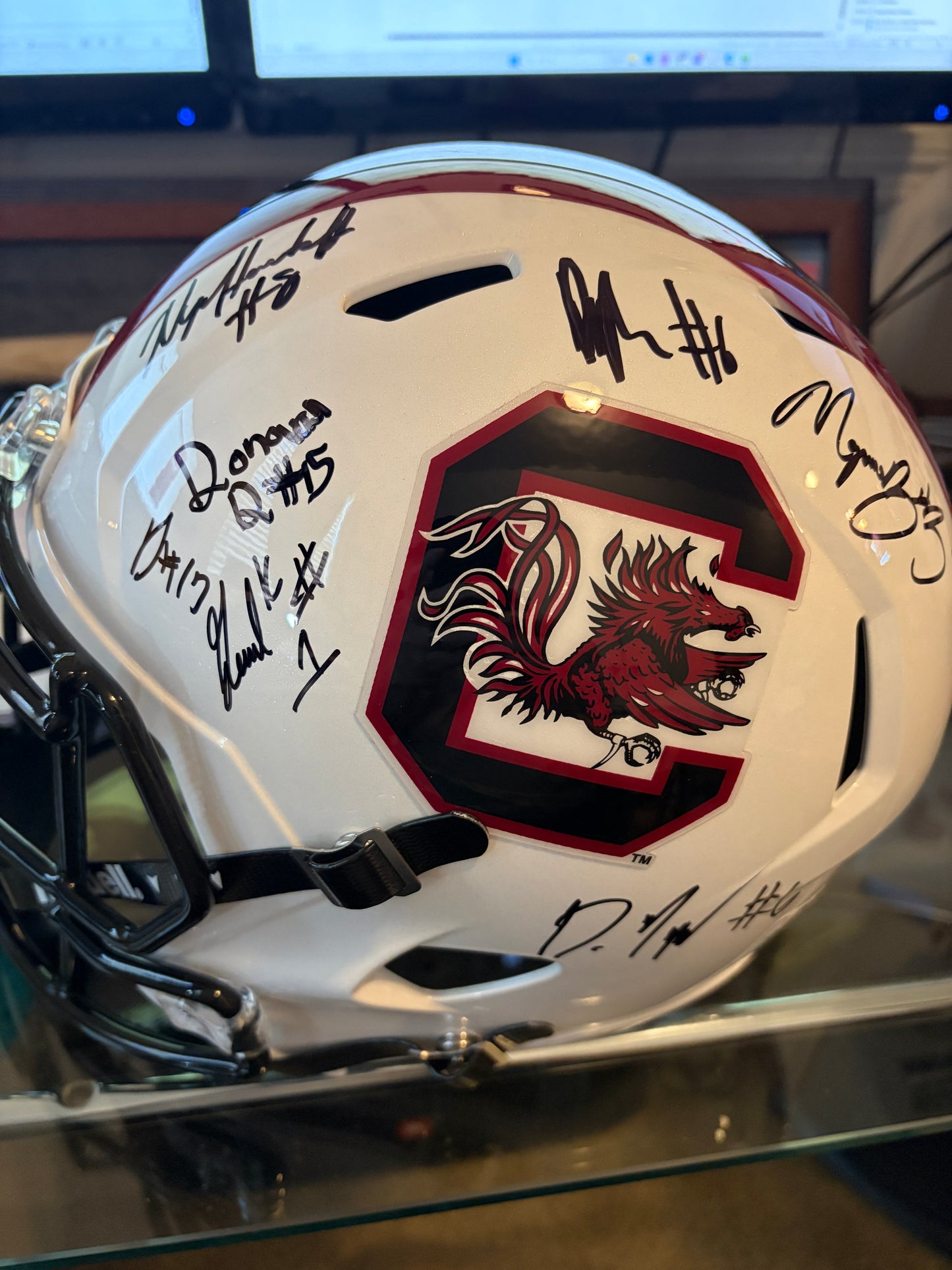 'Team' Signed Full-Size Helmet - 11 Players
