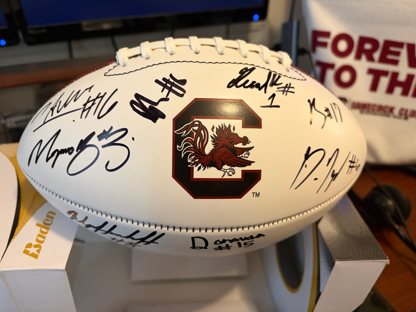 'Team' Signed Full-Size Football - 8 Players