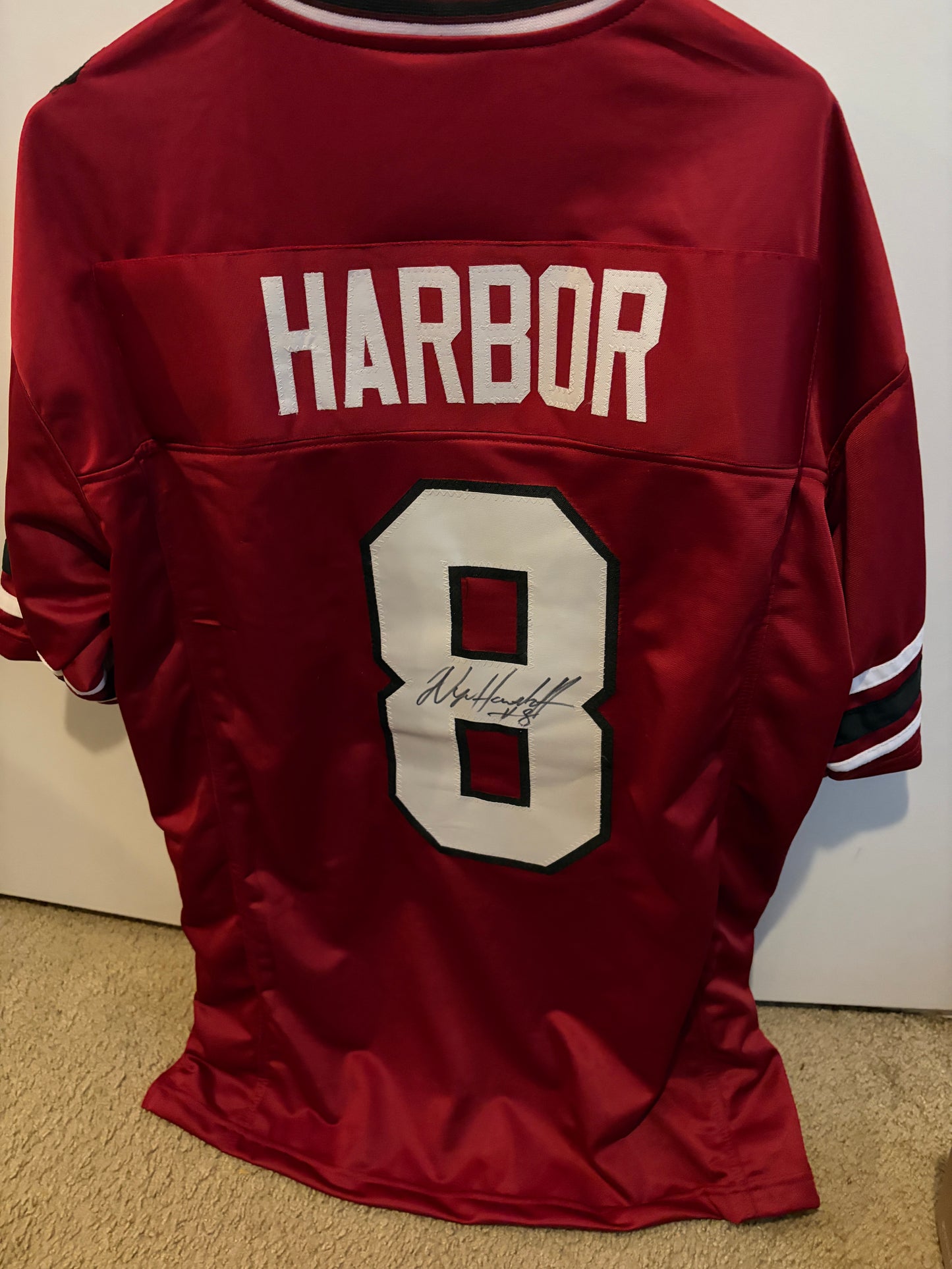 Nyck Harbor Signed Custom Jersey (Garnet)