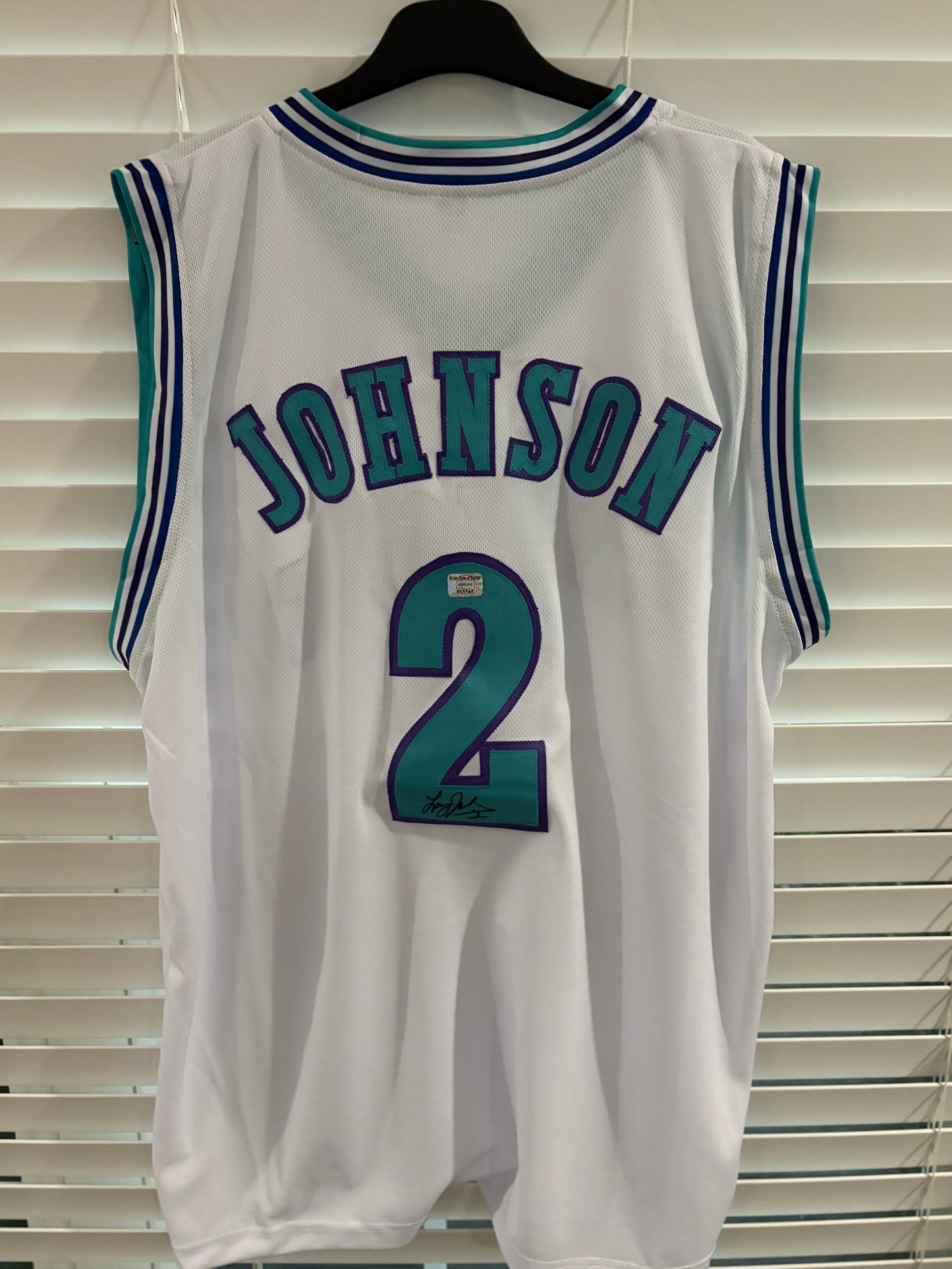 Charlotte Hornets - Larry Johnson Autographed Custom Jersey