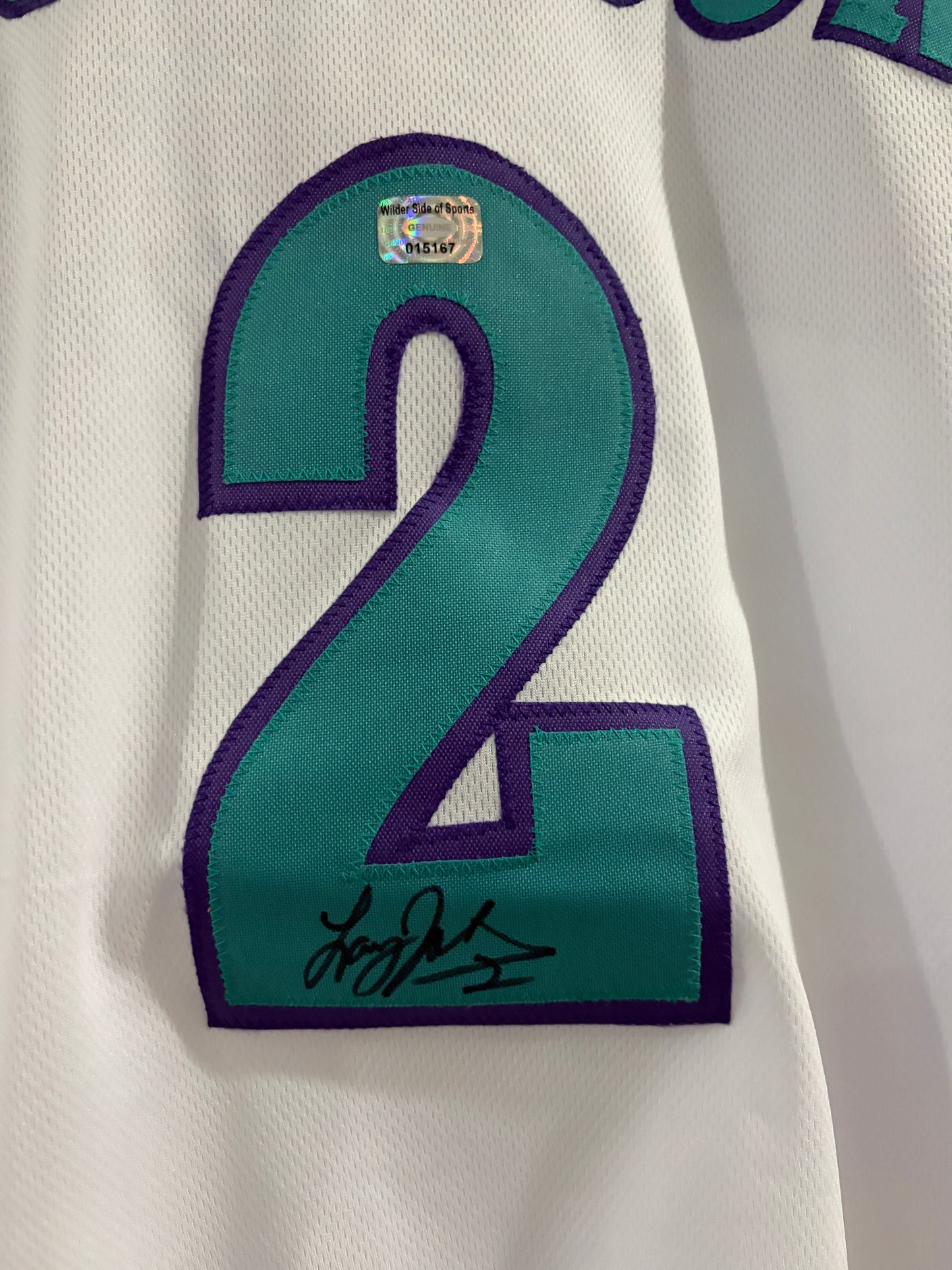 Charlotte Hornets - Larry Johnson Autographed Custom Jersey