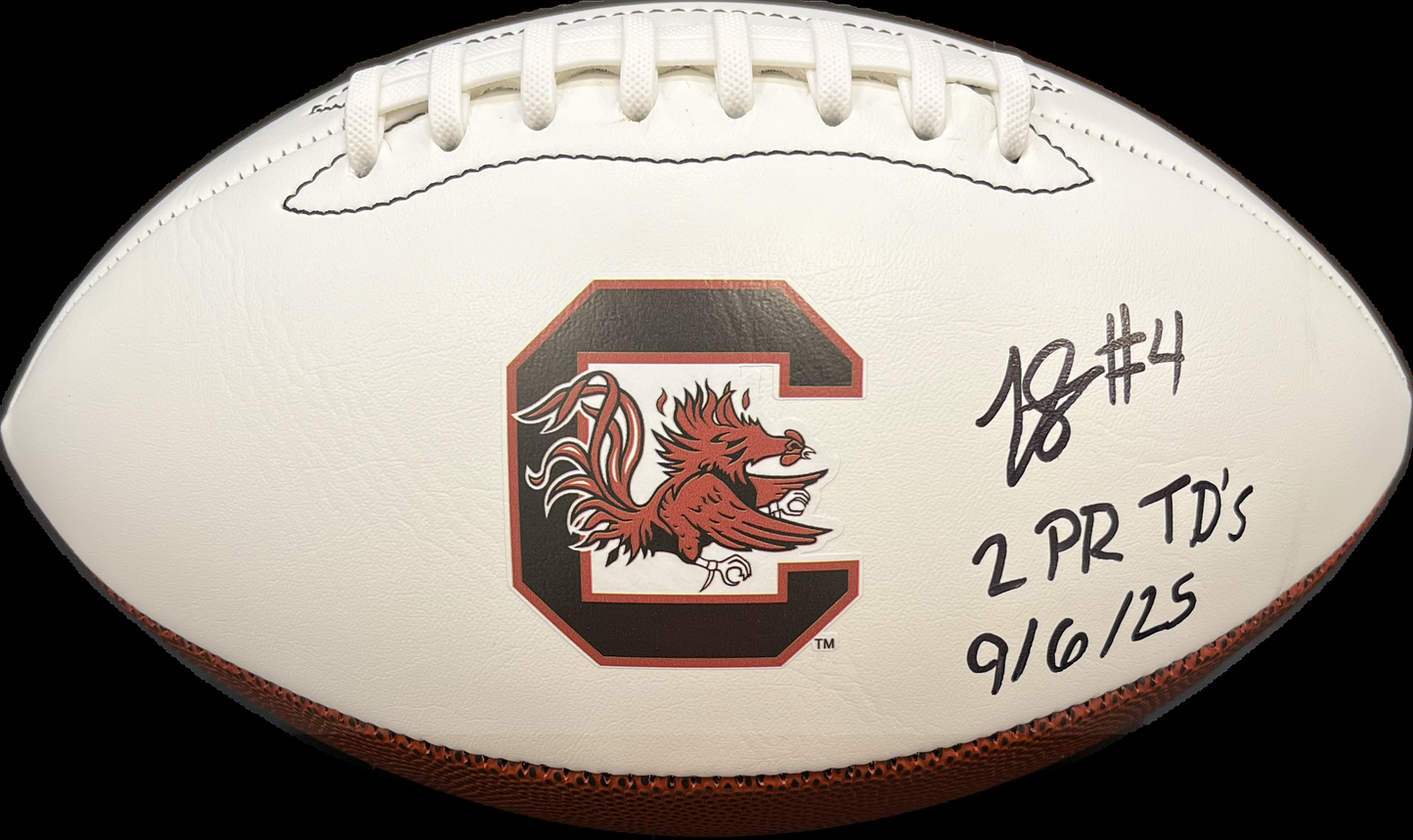 Vicari Swain Autographed Full Size Football - w/ Inscription