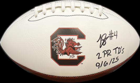 Vicari Swain Autographed Full Size Football - w/ Inscription