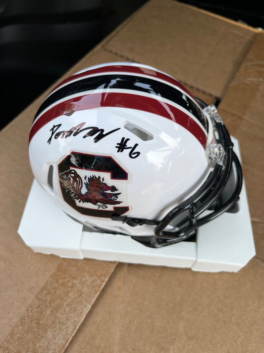 Donovan Murph Autographed Mini Helmet - White