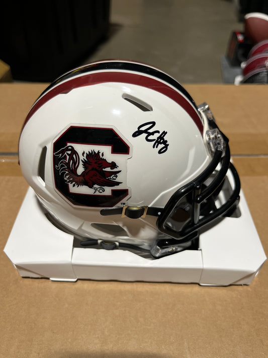 Judge Collier Autographed Mini Helmet - White
