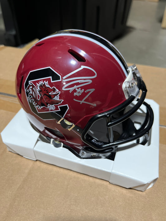 DQ Smith Autographed Mini Helmet - Garnet