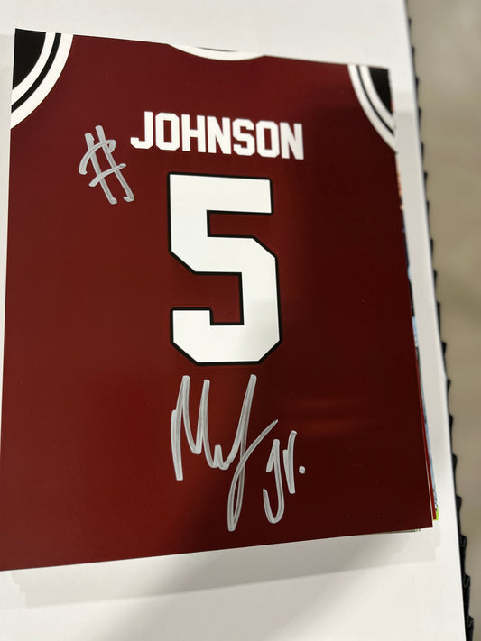 Meechie Johnson Autographed 8x10 Jersey Photo
