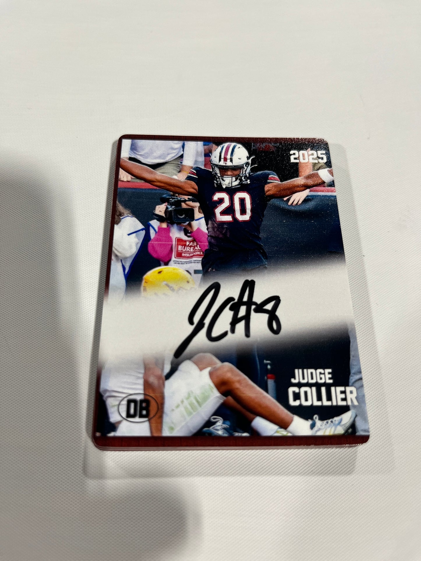 Judge Collier Autographed Custom Trading Card