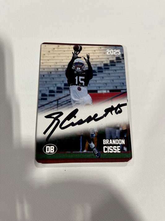 Brandon Cisse Autographed Custom Trading Card