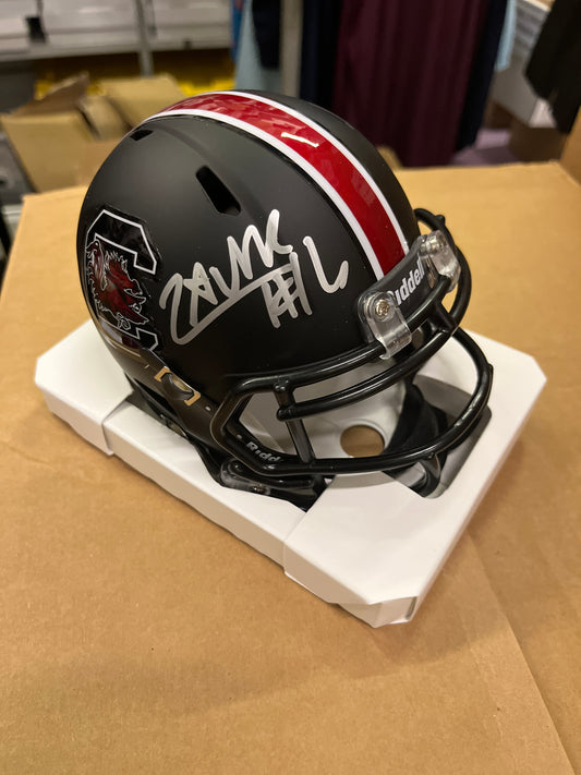 LaNorris Sellers Autographed Mini Helmet (Black)