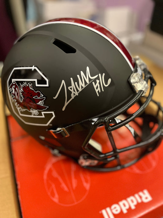 LaNorris Sellers Autographed Full Size Replica Helmet (Black)